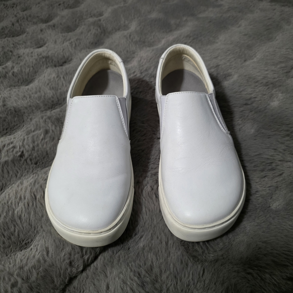 Birkenstock QO400 Woman's Sz 38 Leather Slip On Sneaker Shoes Pre-Owned